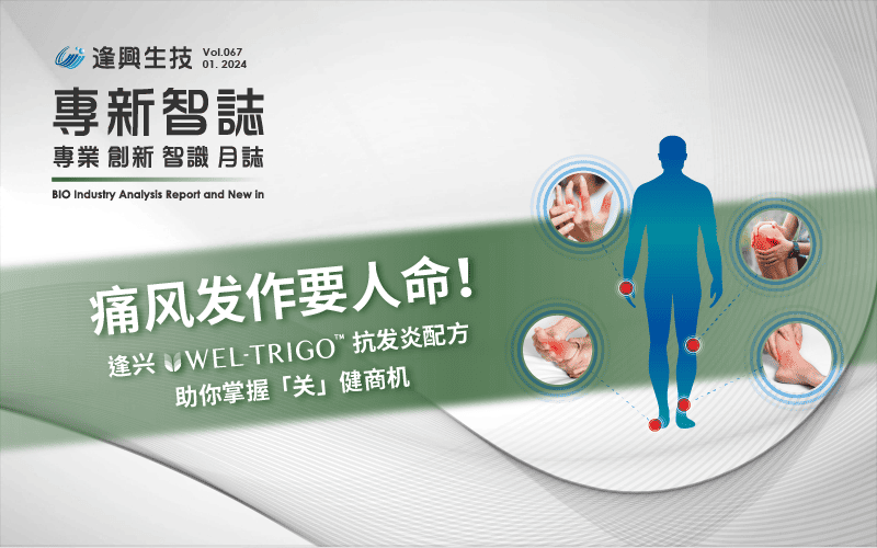 逢興百科專新智志 Vol67 痛風發作要人命！ 逢興Wel-trigoTM抗發炎配方助你掌握「關」健商機